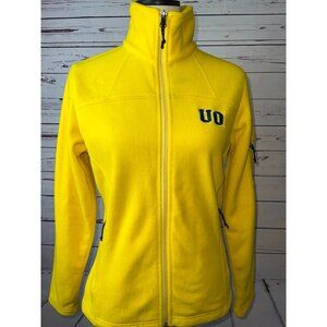 Oregon Ducks Columbia Fleece Jacket Small Womens Full Zip University NCAA Script